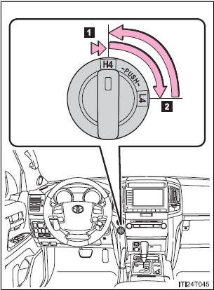 Four-wheel drive control switch